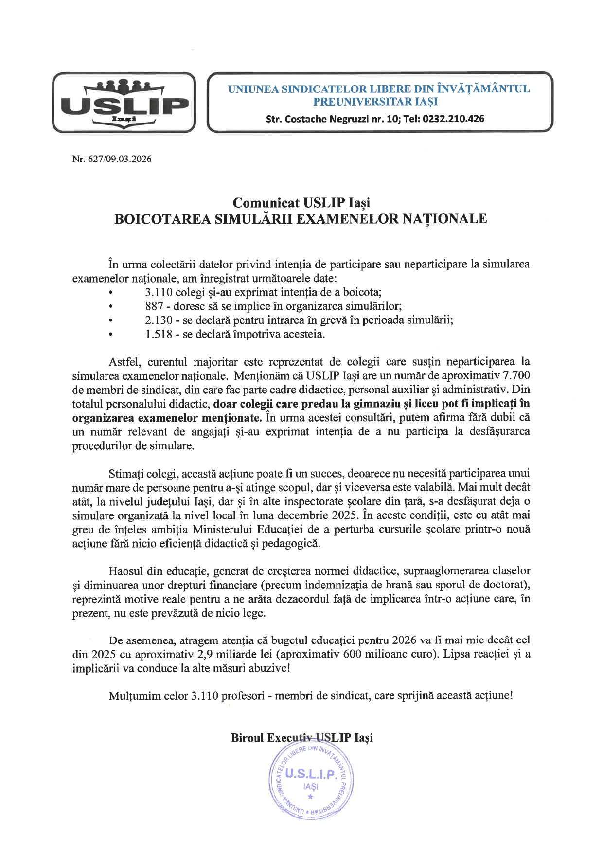 COMUNICAT USLIP IAȘI page 0001 1